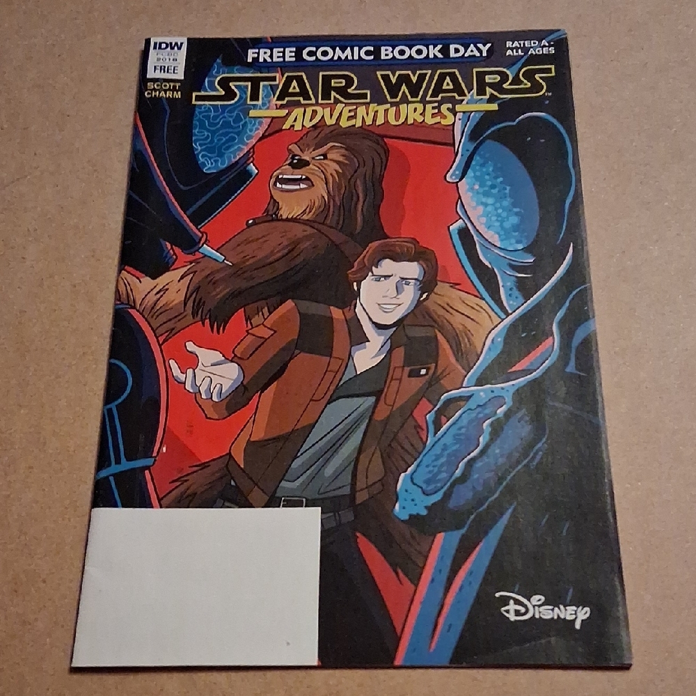 Disney Star Wars Adventures Comic with Red and Blue Cover